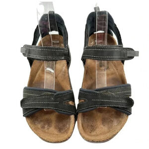 Naot sandals size 36 blue leather sticky strap outdoors gorpcore walking trail